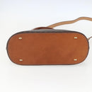 CELINE Macadam Canvas Hand Bag PVC Leather 2way Brown Gold Auth 157458V-5