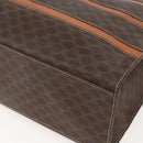 CELINE Macadam Canvas Shoulder Bag PVC Leather Brown Gold Auth 157460-16