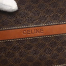 CELINE Macadam Canvas Shoulder Bag PVC Leather Brown Gold Auth 157460-18