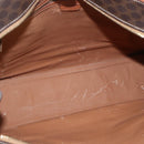 CELINE Macadam Canvas Shoulder Bag PVC Leather Brown Gold Auth 157460-10