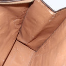 CELINE Macadam Canvas Shoulder Bag PVC Leather Brown Gold Auth 157460-22