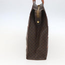 CELINE Macadam Canvas Shoulder Bag PVC Leather Brown Gold Auth 157460-4