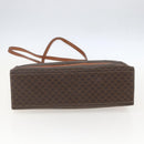 CELINE Macadam Canvas Shoulder Bag PVC Leather Brown Gold Auth 157460-5