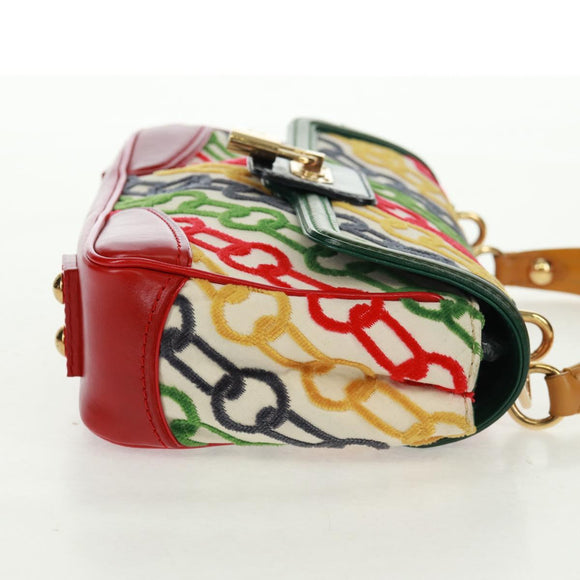 LOUIS VUITTON Monogram Velvet Chain Dolly Pochette Hand Bag M95208 Auth 157461SM