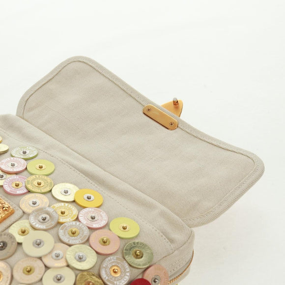 LOUIS VUITTON Fleur Tinkerbell Hand Bag Leather White M95407 LV Auth 157462SM