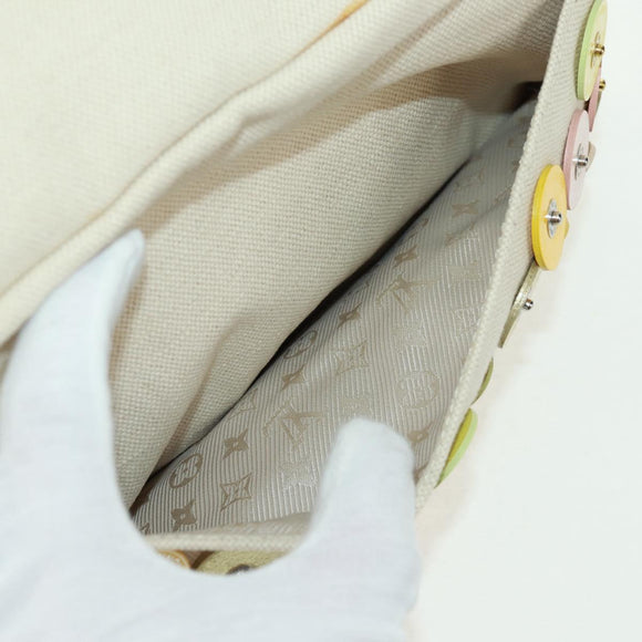 LOUIS VUITTON Fleur Tinkerbell Hand Bag Leather White M95407 LV Auth 157462SM