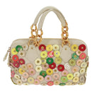 LOUIS VUITTON Fleur Tinkerbell Hand Bag Leather White M95407 LV Auth 157462SM-2