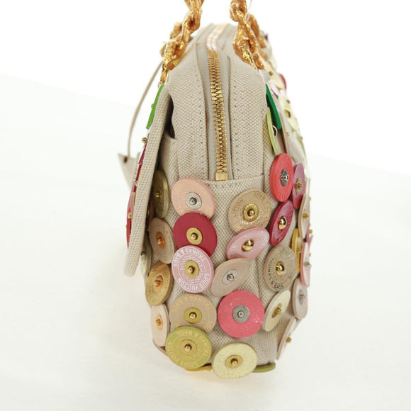 LOUIS VUITTON Fleur Tinkerbell Hand Bag Leather White M95407 LV Auth 157462SM