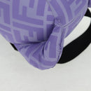 FENDI Zucca Canvas Bear Backpack Nylon Purple Silver Auth 157464SAM-17