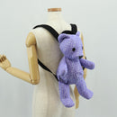 FENDI Zucca Canvas Bear Backpack Nylon Purple Silver Auth 157464SAM-24