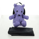 FENDI Zucca Canvas Bear Backpack Nylon Purple Silver Auth 157464SAM-12