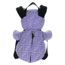 FENDI Zucca Canvas Bear Backpack Nylon Purple Silver Auth 157464SAM-2