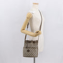GUCCI GG Plus Supreme Shoulder Bag PVC Beige Gold Auth 157465-25
