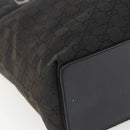 GUCCI GG Canvas Tote Bag Black Silver 31243 Auth 157468-14