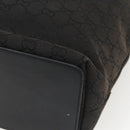 GUCCI GG Canvas Tote Bag Black Silver 31243 Auth 157468-15