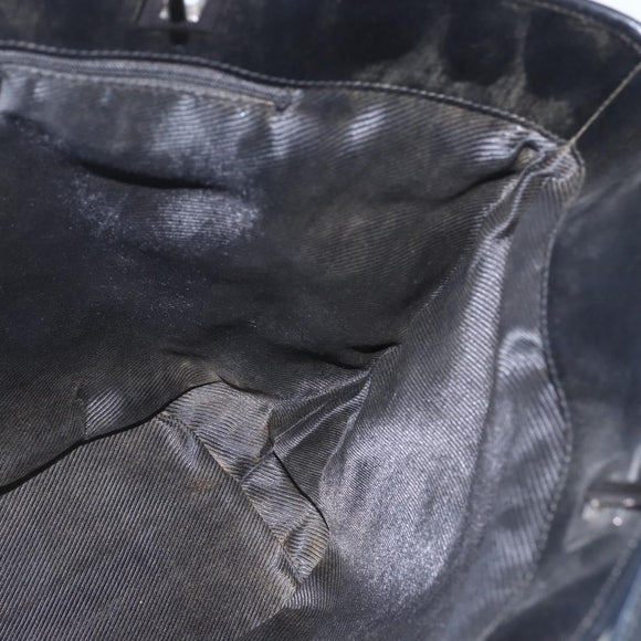 GUCCI GG Canvas Tote Bag Black Silver 31243 Auth 157468