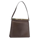 GUCCI Shoulder Bag Leather Gold Metallic brown 001 2058 1920 0 Auth 157469-1