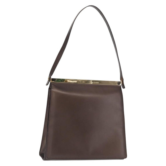 GUCCI Shoulder Bag Leather Gold Metallic brown 001 2058 1920 0 Auth 157469