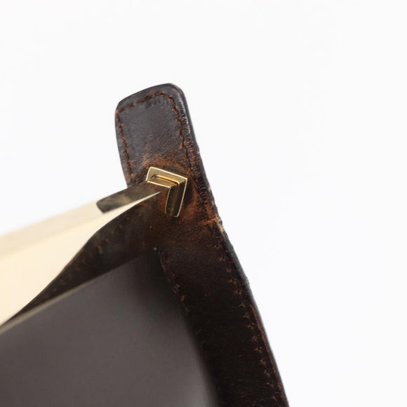 GUCCI Shoulder Bag Leather Gold Metallic brown 001 2058 1920 0 Auth 157469
