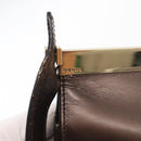 GUCCI Shoulder Bag Leather Gold Metallic brown 001 2058 1920 0 Auth 157469-16