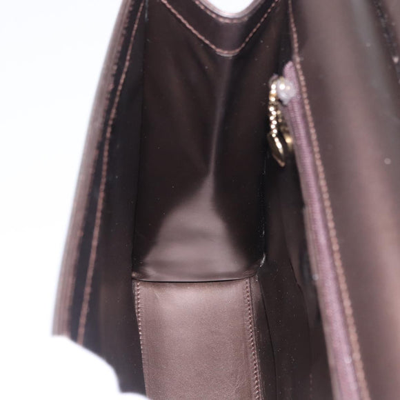 GUCCI Shoulder Bag Leather Gold Metallic brown 001 2058 1920 0 Auth 157469