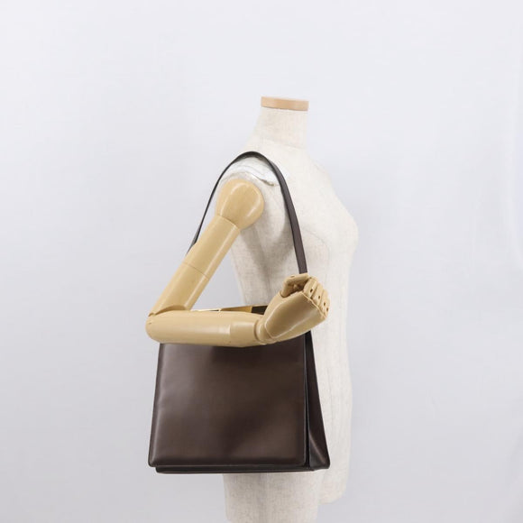 GUCCI Shoulder Bag Leather Gold Metallic brown 001 2058 1920 0 Auth 157469