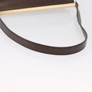 GUCCI Shoulder Bag Leather Gold Metallic brown 001 2058 1920 0 Auth 157469-7