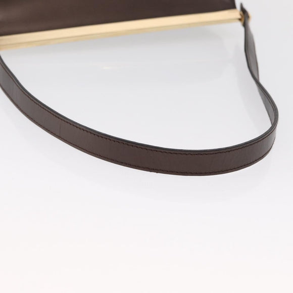 GUCCI Shoulder Bag Leather Gold Metallic brown 001 2058 1920 0 Auth 157469
