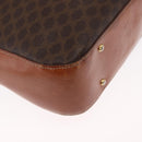 CELINE Macadam Canvas Shoulder Bag PVC Leather Brown Gold Auth 157470-11