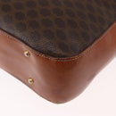 CELINE Macadam Canvas Shoulder Bag PVC Leather Brown Gold Auth 157470-12