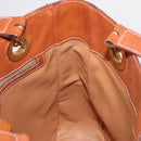 CELINE Macadam Canvas Shoulder Bag PVC Leather Brown Gold Auth 157470-19