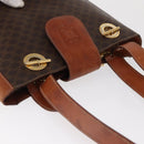 CELINE Macadam Canvas Shoulder Bag PVC Leather Brown Gold Auth 157470-7