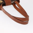 CELINE Macadam Canvas Shoulder Bag PVC Leather Brown Gold Auth 157470-8