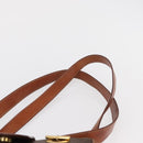 CELINE Macadam Canvas Shoulder Bag PVC Leather Brown Gold Auth 157470-9