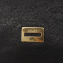 CELINE Schultertasche Leder Schwarz Gold Auth 157472-18