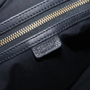 CELINE Schultertasche Leder Schwarz Gold Auth 157472-19