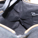 CELINE Schultertasche Leder Schwarz Gold Auth 157472-20