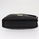 CELINE Schultertasche Leder Schwarz Gold Auth 157472-5