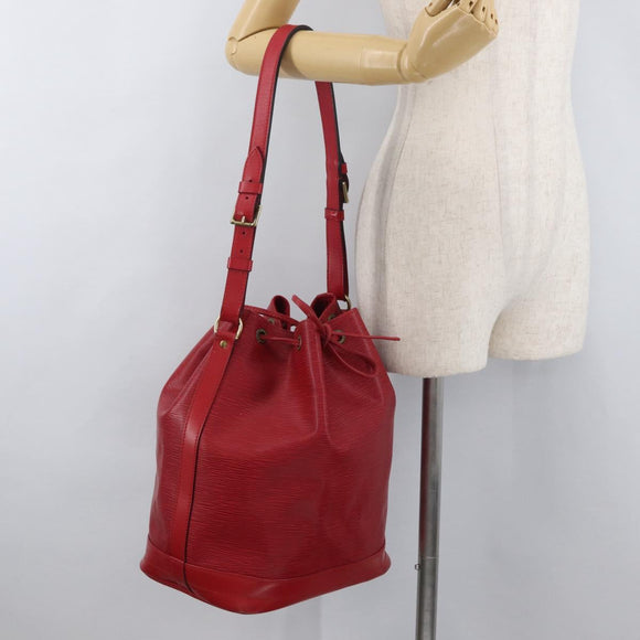 LOUIS VUITTON Epi Noe Shoulder Bag Red M44007 LV Auth 157474