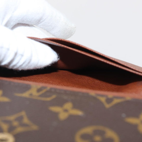 LOUIS VUITTON Monogram Portefeuille Tresol Wallet M61736 LV Auth 157480