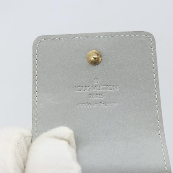 LOUIS VUITTON Monogram Vernis Green Cigarette Case Gris LV Auth 157481