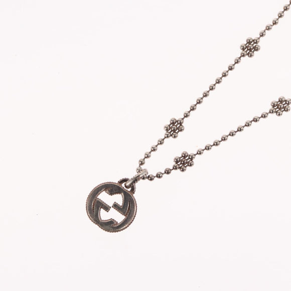 GUCCI Necklace metal 2 Set Silver tone Auth 157482