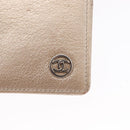 CHANEL Day Planner Cover Leather Beige Gold CC Auth 157485-17