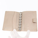 CHANEL Day Planner Cover Leather Beige Gold CC Auth 157485-8