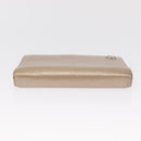 CHANEL Day Planner Cover Leather Beige Gold CC Auth 157485-4
