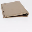 CHANEL Day Planner Cover Leather Beige Gold CC Auth 157485-5