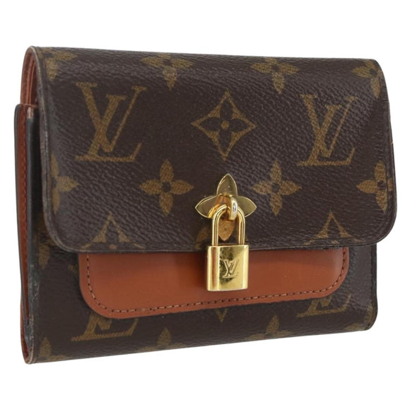 LOUIS VUITTON Monogram PortefeuilleFlower Compact Wallet M62567 LV Auth 157486