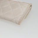 CHANEL Coin Purse Caviar Skin White Gold CC Auth 157489-10