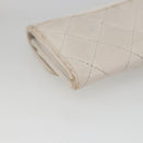 CHANEL Coin Purse Caviar Skin White Gold CC Auth 157489-11