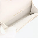 CHANEL Coin Purse Caviar Skin White Gold CC Auth 157489-15